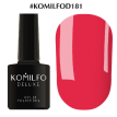 Гель-лак Komilfo Deluxe Series №D181 (червоно-кораловий, емаль), 8 мл
