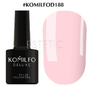 Гель-лак Komilfo Deluxe Series №D188 (пастельний, світло-рожево-ліловий, емаль), 8 мл