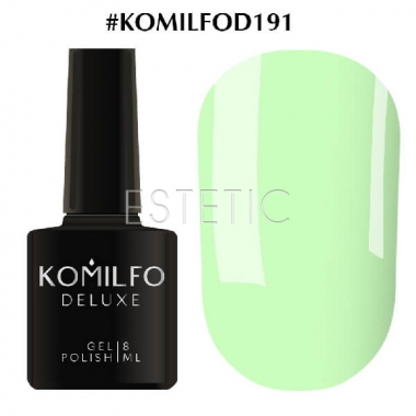 Гель-лак Komilfo Deluxe Series №D191 (светло-зеленый, зеленая мята, эмаль), 8 мл