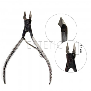 Zauber 02-225 Кусачки для шкіри (15 мм) хвиляста ручка