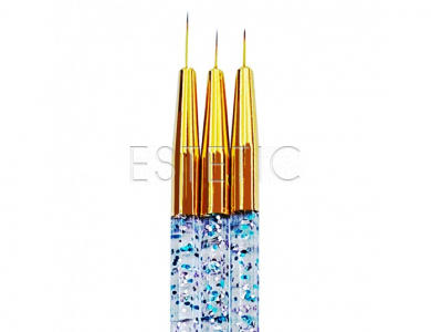 Набор кистей mART лайнеры с ручкой конфетти