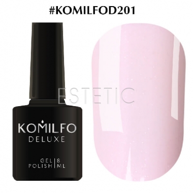 Гель-лак Komilfo Deluxe Series №D201 (світло-рожевий, з шимером, для френча), 8 мл