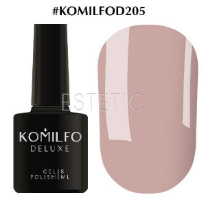 Гель-лак Komilfo Deluxe Series №D205 (какао, молочний шоколад, емаль, для френча), 8 мл