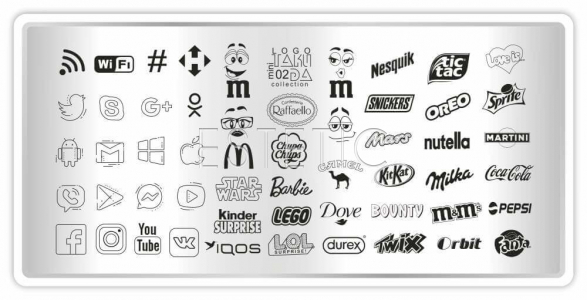 Taki Da Пластина для стемпінгу mini Logo collection 02