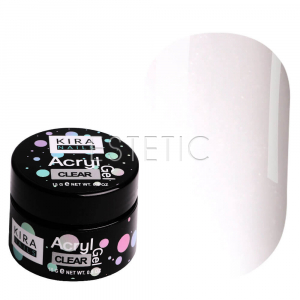 Kira Nails Acryl Gel Clear - Акрил-гель (прозрачный), 15 г