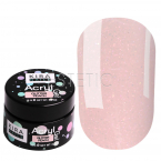 Kira Nails Acryl Gel Glitter Peach - Акрил-гель (персиково-рожевий з гліттером), 15 г