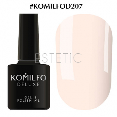 Гель-лак Komilfo Deluxe Series №D207 (кремово-рожевий, емаль, для френча), 8 мл