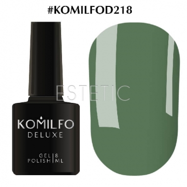 Гель-лак Komilfo Deluxe Series №D218 (приглушений, зеленувато-бірюзовий, емаль), 8 мл