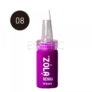 ZOLA Хна професійна для брів,коректор №08 Black (чорний), 5 гр 