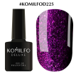 Гель-лак Komilfo Deluxe Series №D225 (синьо-фіолетовий з рожевим мікроблеском), 8 мл