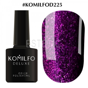 Гель-лак Komilfo Deluxe Series №D225 (синьо-фіолетовий з рожевим мікроблеском), 8 мл