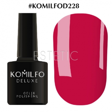Гель-лак Komilfo Deluxe Series №D228 (малиново-рожевий, емаль), 8 мл