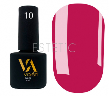 Гель-лак Valeri №010 (темно-рожевий, емаль), 6 мл