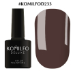 Гель-лак Komilfo Deluxe Series №D233 (темный, коричнево-серый, эмаль), 8 мл