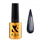 F.O.X Base Cat Eye 005 - база для гель-лака (черный, кошачий глаз), 7 мл