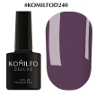 Гель-лак Komilfo Deluxe Series №D240 (приглушенный фиолетовый, эмаль), 8 мл