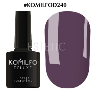 Гель-лак Komilfo Deluxe Series №D240 (приглушений фіолетовий, емаль), 8 мл
