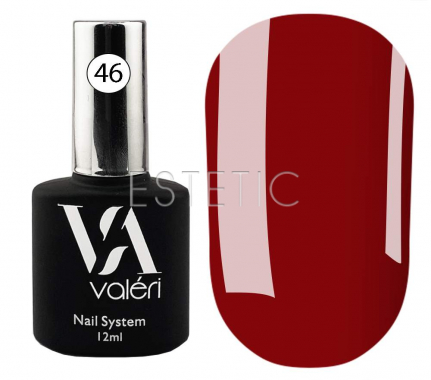 Valeri Base Color №046 - цветная база для гель-лака (классический красный), 12 мл
