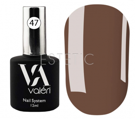 Valeri Base Color №047 - кольорова база для гель-лаку (молочний шоколад), 12 мл