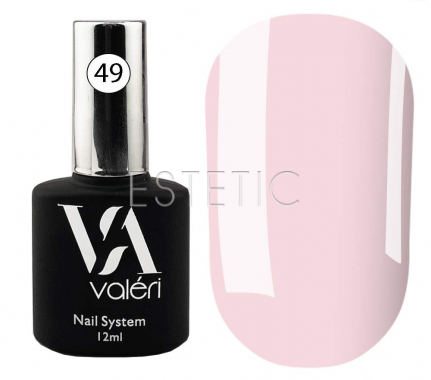 Valeri Base Color №049 - кольорова база для гель-лаку (пудровий рожевий), 12 мл