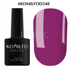 Гель-лак Komilfo Deluxe Series №D248 (темний, приглушено-ліловий, емаль), 8 мл