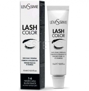 LeviSsime Lash Color №1-6 Bluish Black - Фарба для брів тв вій (синяво-чорний), 15 мл