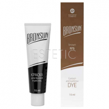 Bronsun Eyebrow & Eyelashes DUY №6 Brown - Краска для бровей и ресниц (коричневый), 15 мл