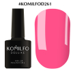 Гель-лак Komilfo Deluxe Series №D261 (яркий розовый, эмаль), 8 мл