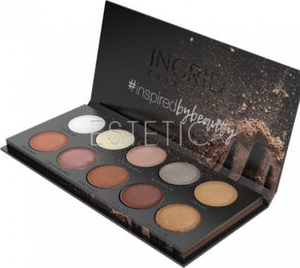 Ingrid Cosmetics Matt & Glam Nude Of Natural Beauty - Палітра тіней для повік професійна (10 відтінків), 27 г
