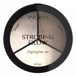 Ingrid Cosmetics Strobing Glow Highlighter Set - Пудра палітра для контурингу, 15 г