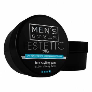 Profi Style Men's Style Hair Styling Gum Extra Strong Hold - Гума MEN`S STYLE для креативного моделювання зачіски, 80 мл