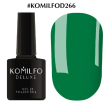 Гель-лак Komilfo Deluxe Series №D266 (темно-зеленый, эмаль), 8 мл