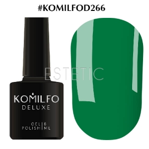 Гель-лак Komilfo Deluxe Series №D266 (темно-зелений, емаль), 8 мл