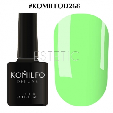 Гель-лак Komilfo Deluxe Series №D268 (салатовый, неоновый, эмаль), 8 мл