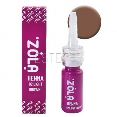 ZOLA Хна професійна для брів №02 Light Brown (світло-коричневий), 10 гр 
