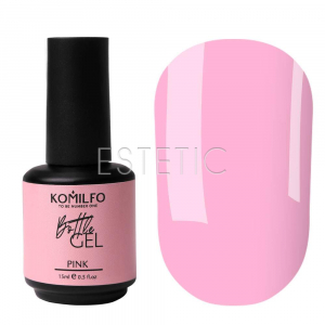 Komilfo Bottle Gel Pink - рідкий гель в пляшці, 15 мл, з пензликом