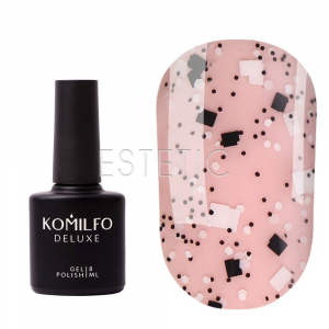 Komilfo No Wipe Top Stone - закріплювач без липкого шару з чорно-білими елементами, 8 мл