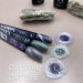 Фото 4 - Гель-лак Valeri Crystal Cat Eye №03 (серебро с зелеными частичками, магнитный), 6 мл