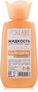 VOLLARE Средство для снятия лака травяное Календула + витамин Е, 60 мл