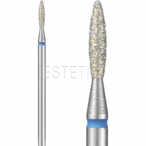 Фреза Пламя закругленное (тупое) 2,3 мм алмазная GOLD синяя 243X.524.023Q GLprof 