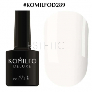 Гель-лак Komilfo Deluxe Series №D289 (moonbeam, біло-сірий, емаль), 8 мл