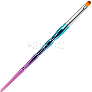 mART Кисть для геля №6 овальная ручка хамелеон 