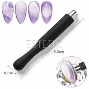 Магніт для гель-лака чорна силіконова ручка з потужним ефектом m11282