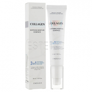 Enough Collagen Whitening Essence 3in1 - Есенція для обличчя освітлювальна з колагеном 3в1, 30 мл