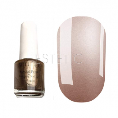 Actuelle Nails Лак-фарба для стемпінгу Pink Gold (рожеве золото), 15 мл