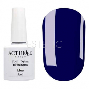 Actuelle Nails Лак-фарба для стемпінгу Blue (синій), 8 мл