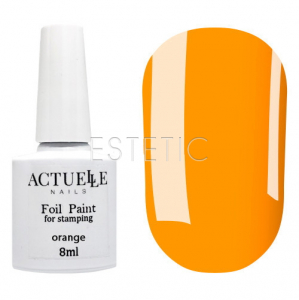Actuelle Nails Лак-фарба для стемпінгу Orange (помаранчева), 8 мл