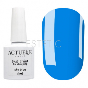 Actuelle Nails Лак-фарба для стемпінгу Sky Blue (небесно-блакитний), 8 мл