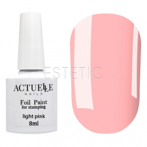 Actuelle Nails Лак-фарба для стемпінгу Light Pink (світло-рожевий), 8 мл