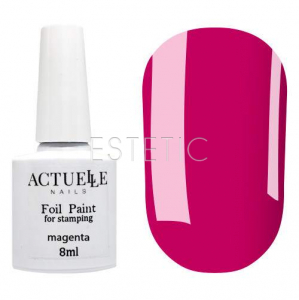Actuelle Nails Лак-фарба для стемпінгу Magenta (пурпуровий), 8 мл